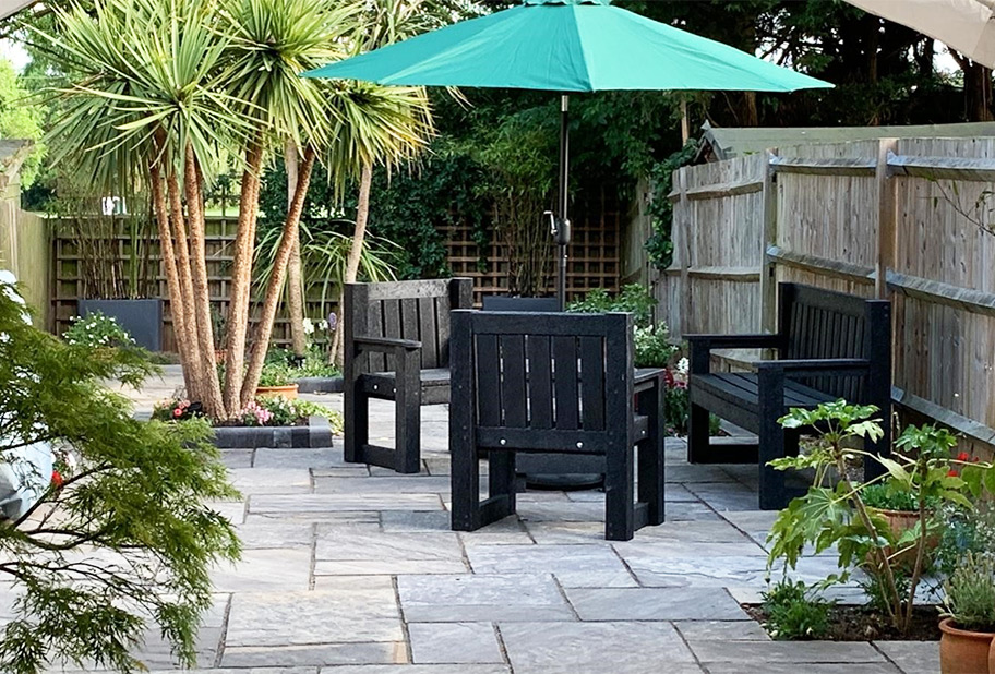 Recycled plastic furniture is made from 100% recycled materials.