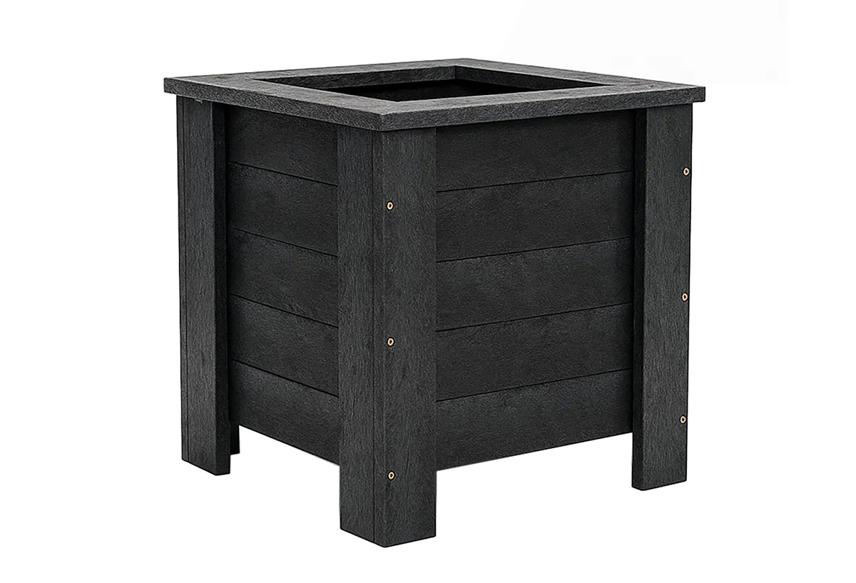 Small square recycled plastic planter