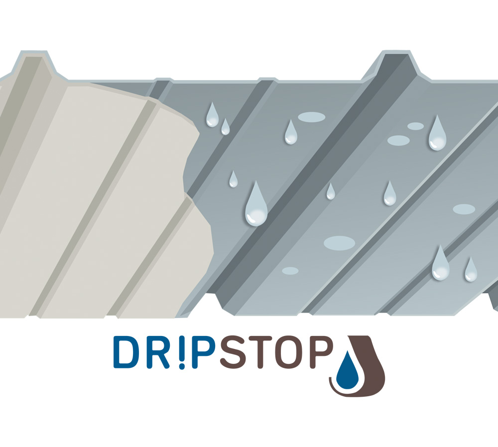 Dripstop® logo with an illustration to show how the sheets look.