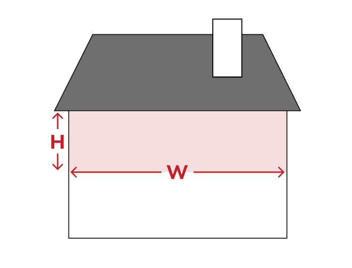 Half standard wall area